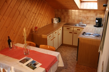 The kitchen of the apartment