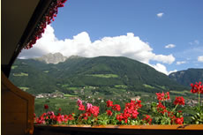 La vista panoramica dal balcone